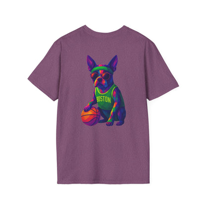 Boston Terrier Basketball Tee - Pocket & Large Back Print