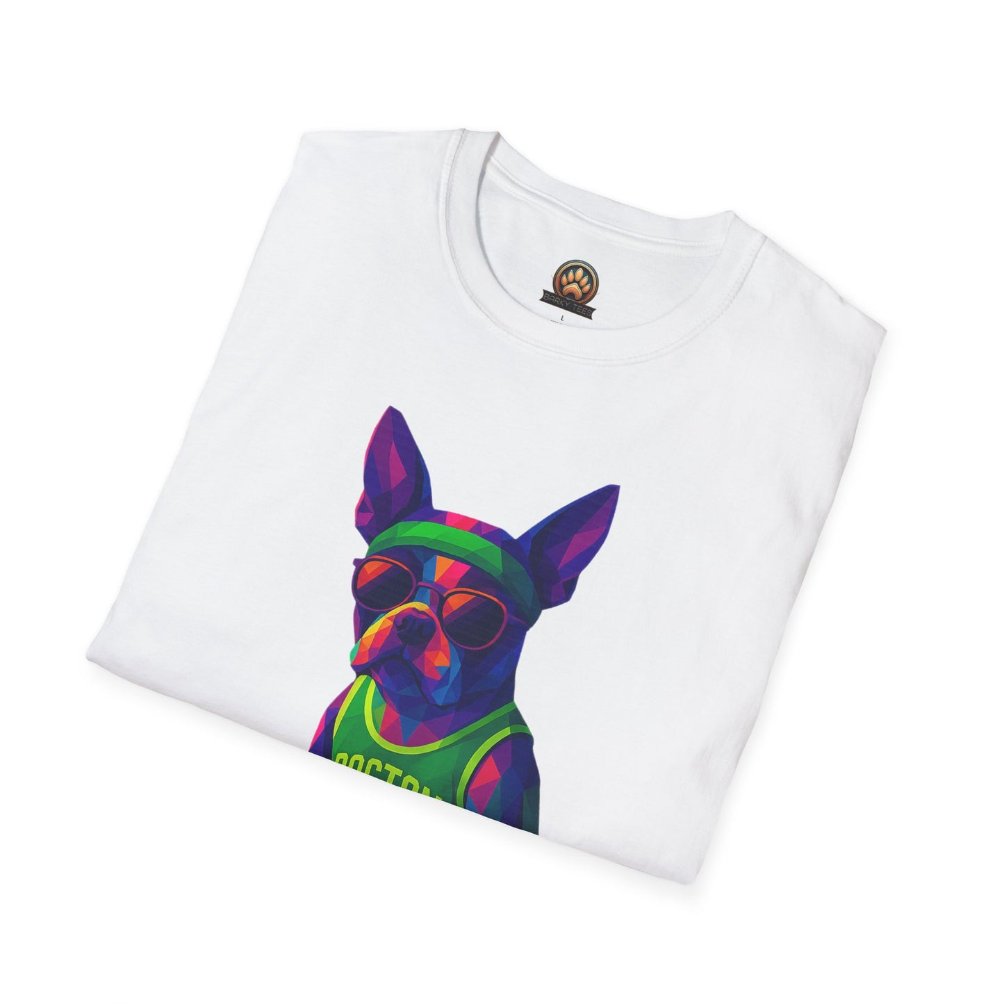 Boston Terrier Basketball Tee - Large Front Print