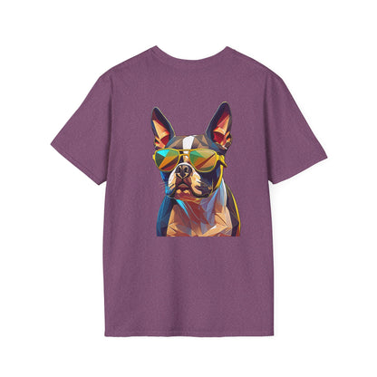 Sunny Boston Terrier Tee - Pocket & Large Back Print