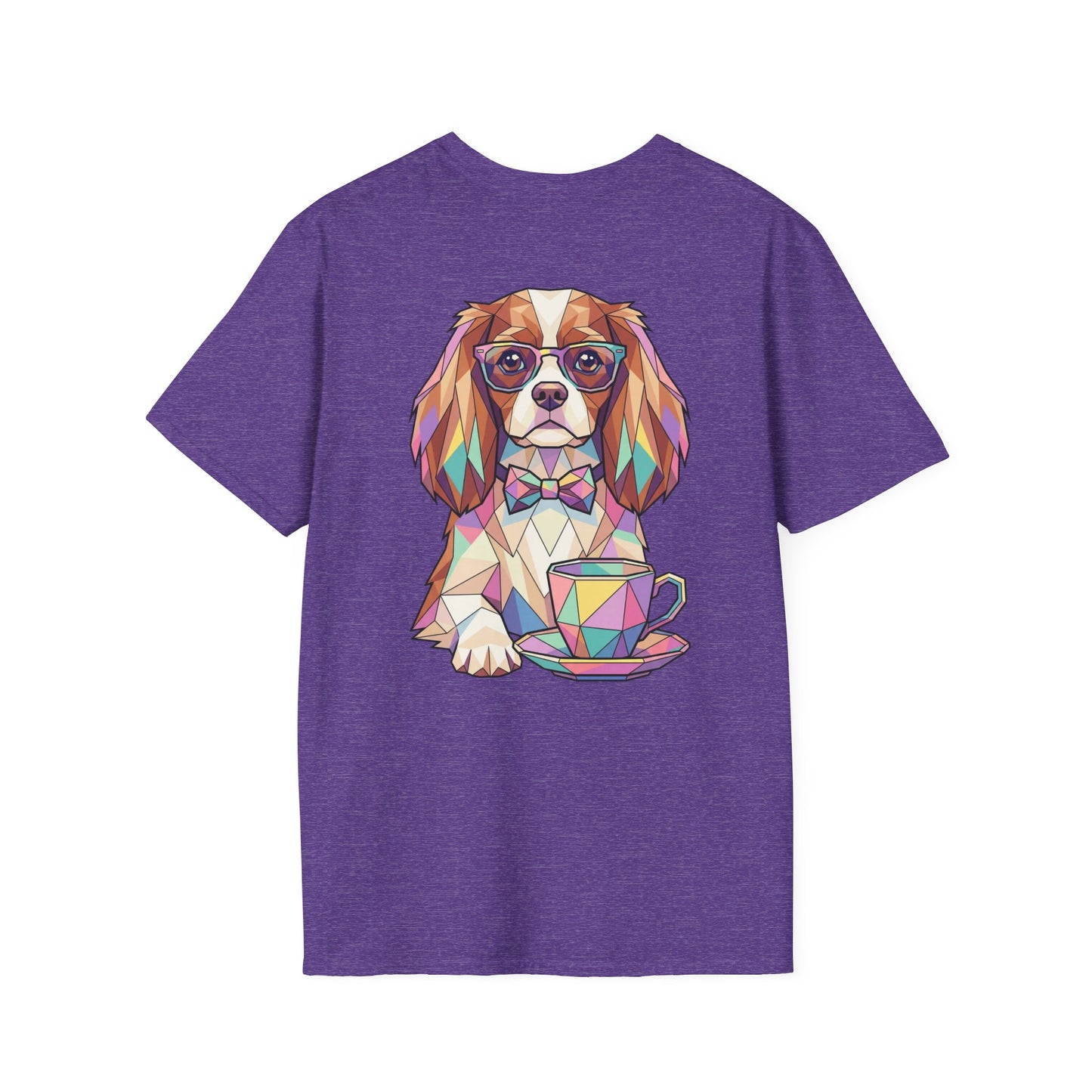 Tea Party Cavalier King Charles Tee - Pocket & Large Back Print