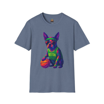 Boston Terrier Basketball Tee - Large Front Print