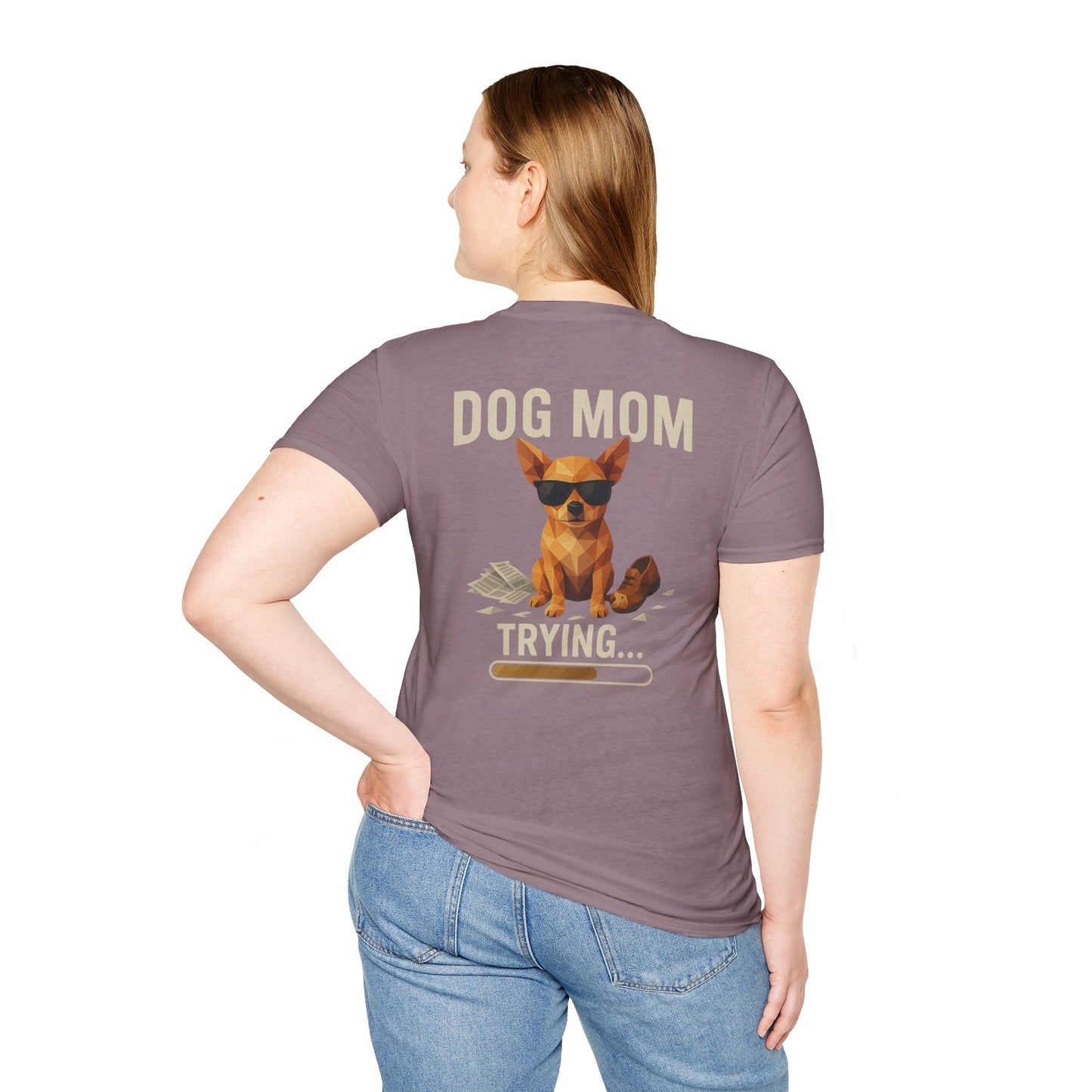 Dog Mom... Trying - Pocket Logo and Large Back Print