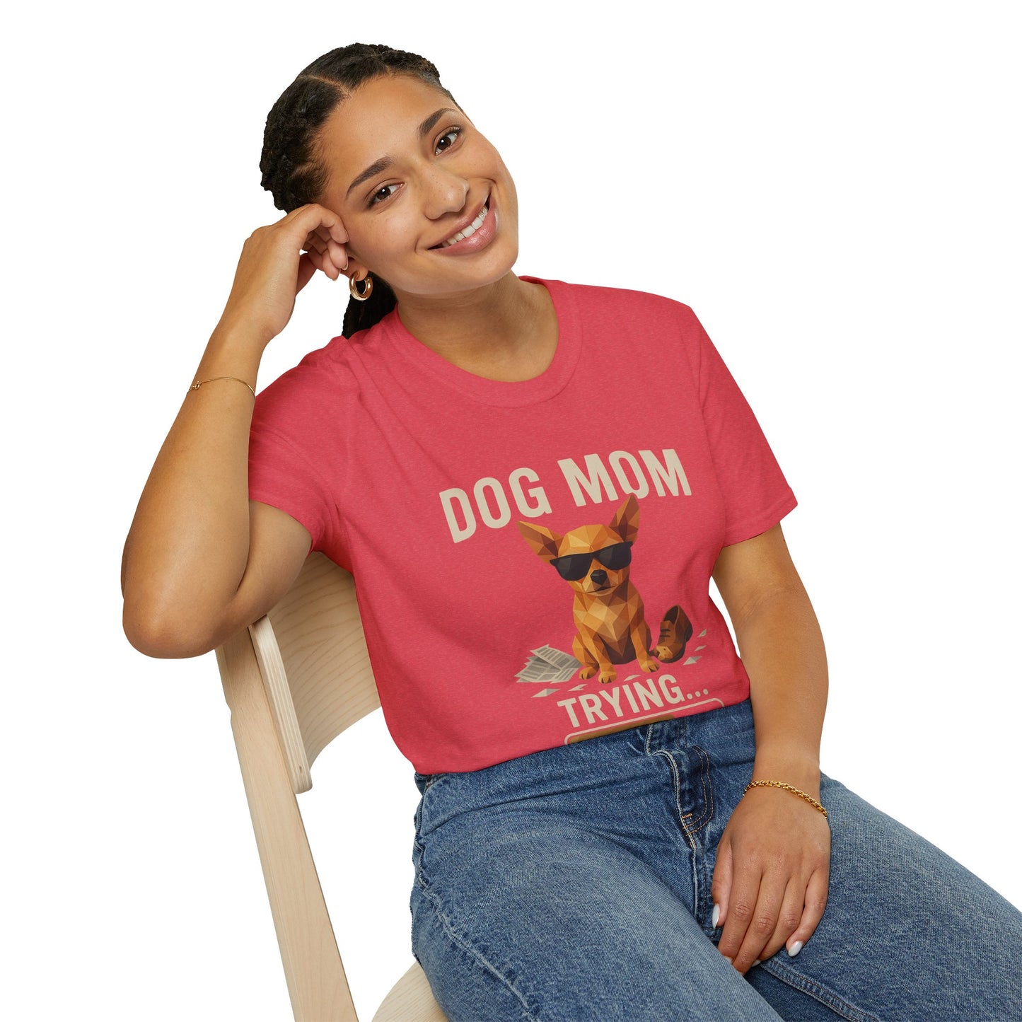 Dog Mom... Trying - Large Front Print Only