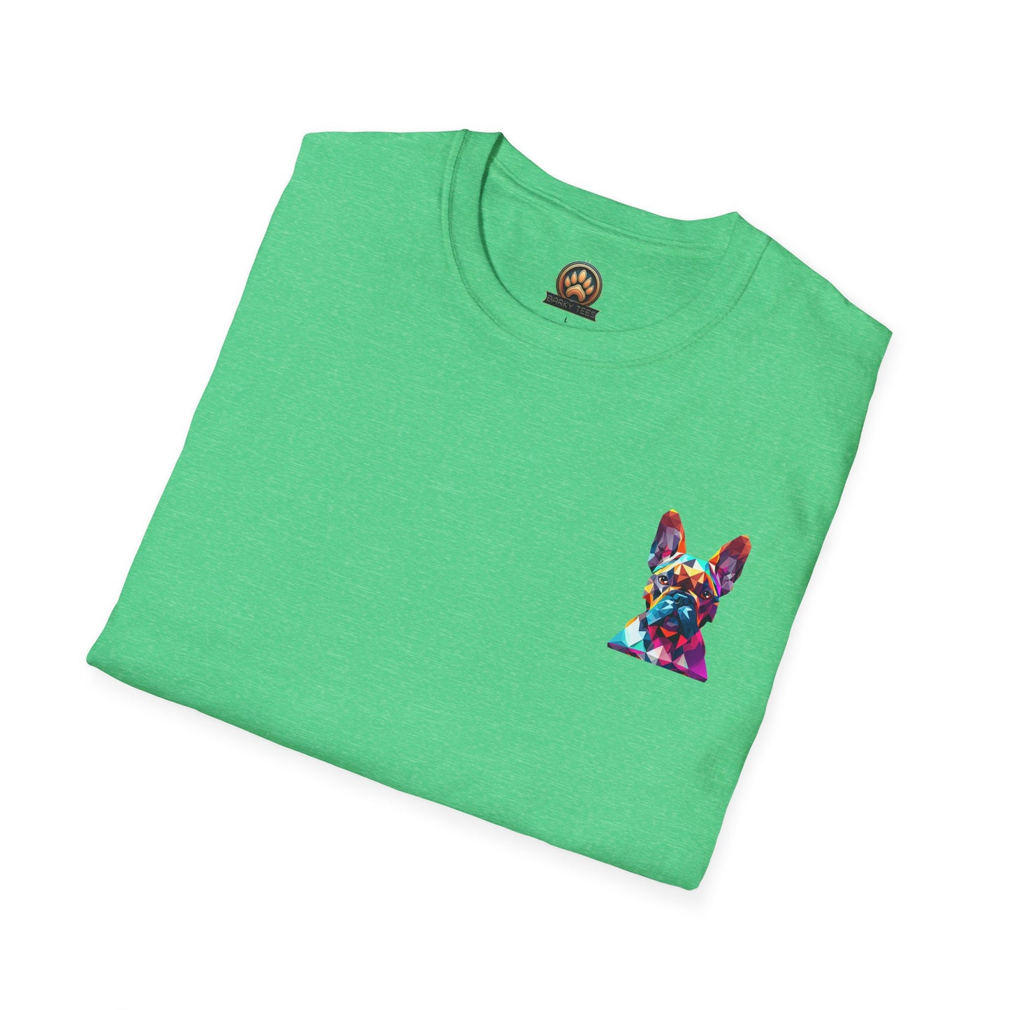 Polygon Style French Bull Dog T-Shirt - Pocket & Large Back Print