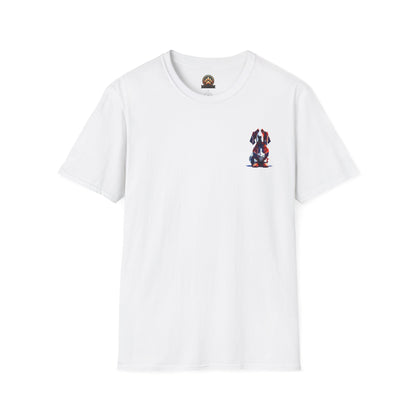 Polygon Style Pop Art Basset Hound T-Shirt - Pocket & Large Back Print
