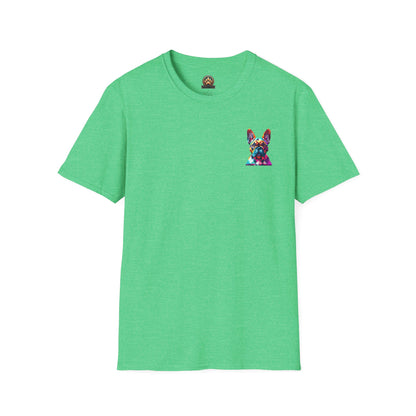Polygon Style French Bull Dog T-Shirt - Pocket & Large Back Print