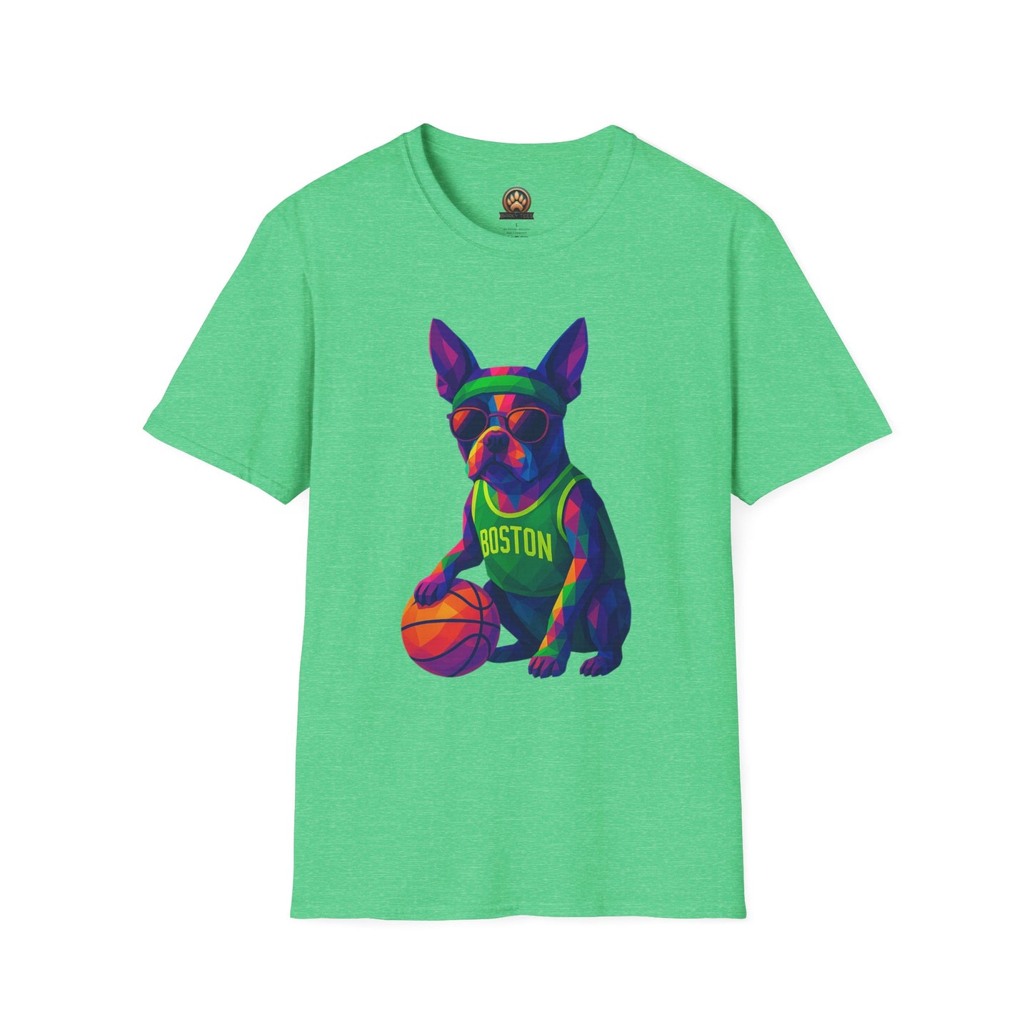 Boston Terrier Basketball Tee - Large Front Print