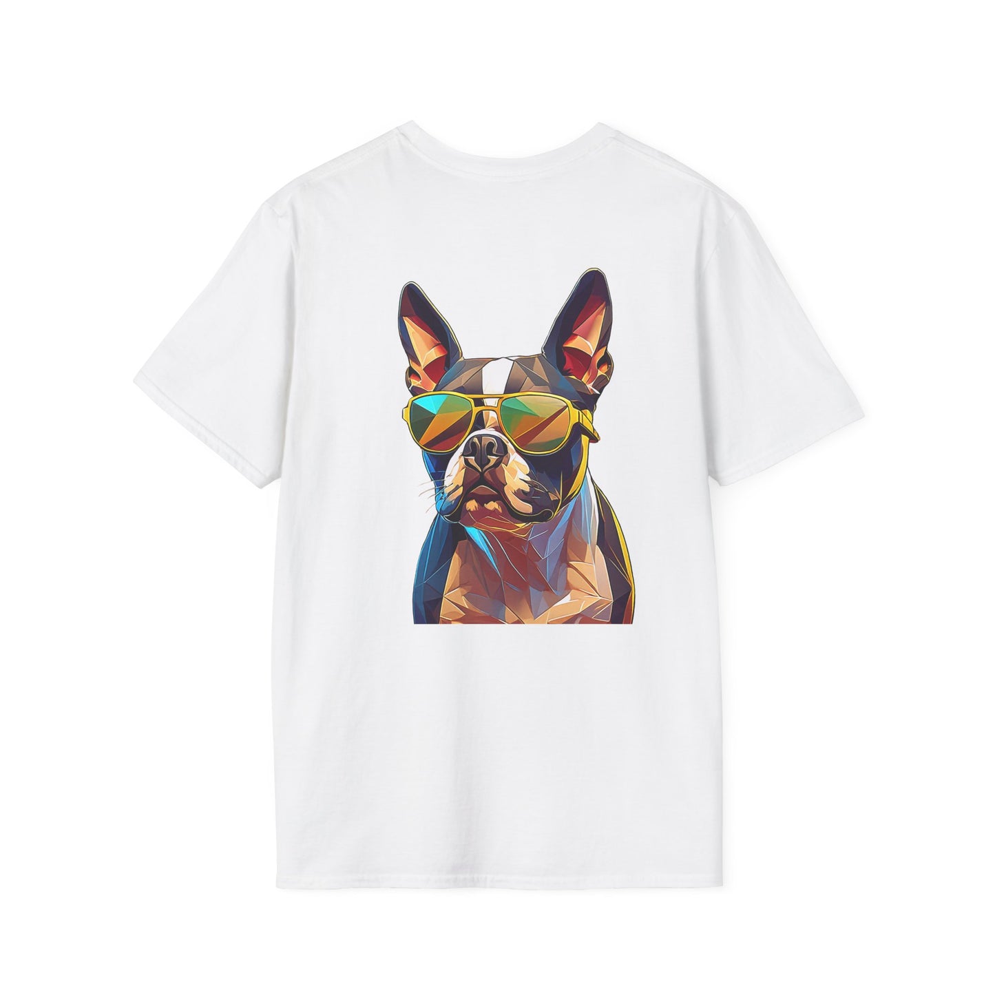 Sunny Boston Terrier Tee - Pocket & Large Back Print