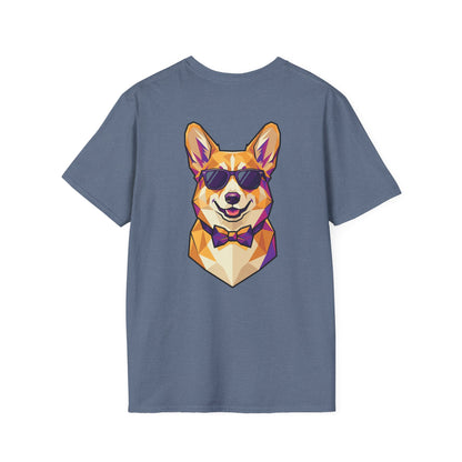 Dapper Corgi Tee - Pocket & Large Back Print