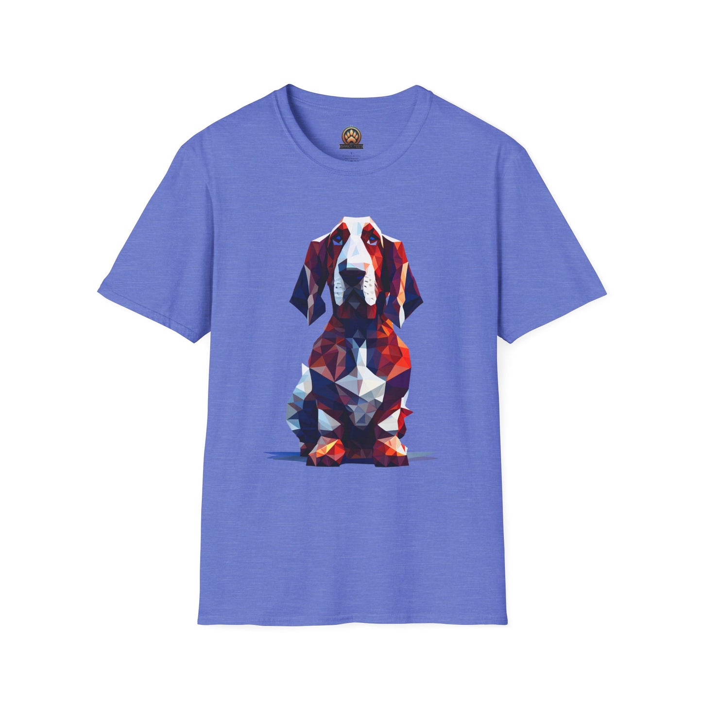 Polygon Basset Hound Tee - Large Front Print