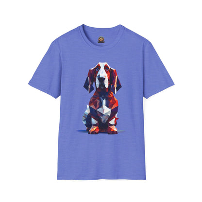 Polygon Basset Hound Tee - Large Front Print