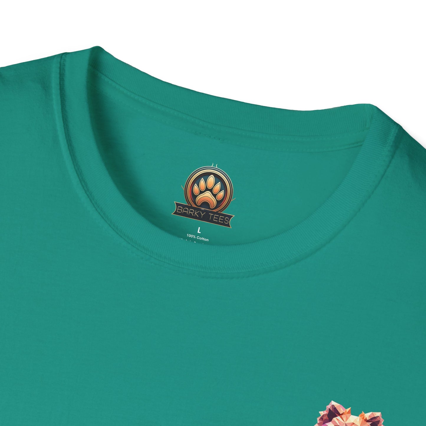 Polygon Pomeranian Dog T-Shirt - Pocket & Large Back Print