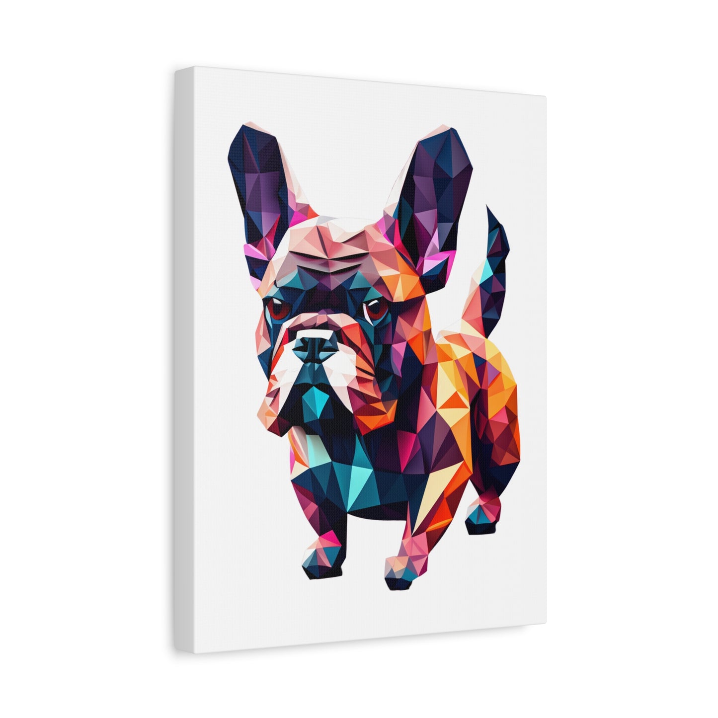 Polygon Style Pop Art French Bulldog Matte Canvas, Stretched, 1.25"