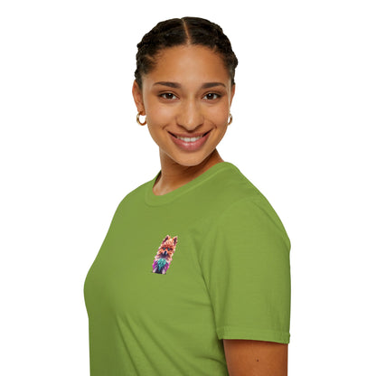 Polygon Pomeranian Dog T-Shirt - Pocket & Large Back Print