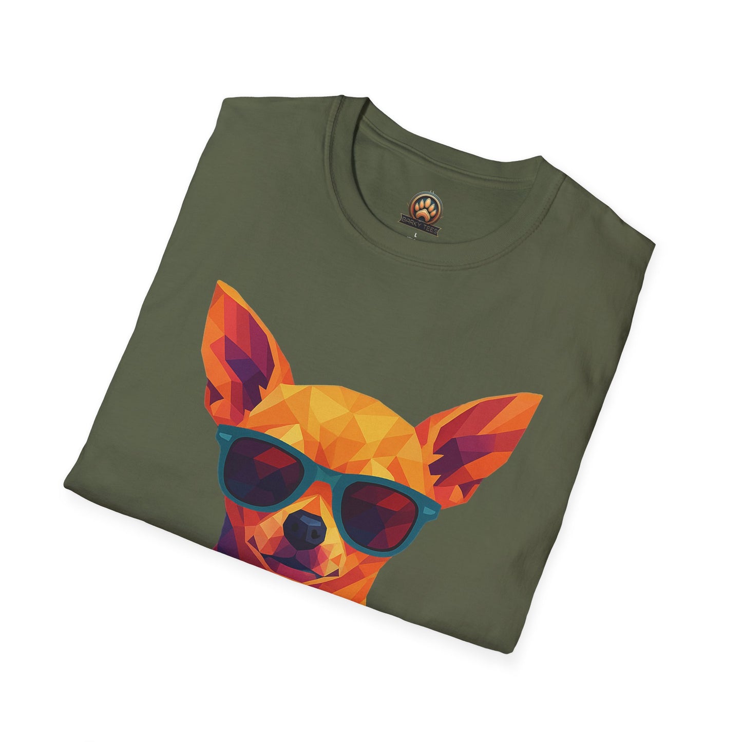 Dog Mom Tee – Polygon Chihuahua Edition - Large Front Print Only