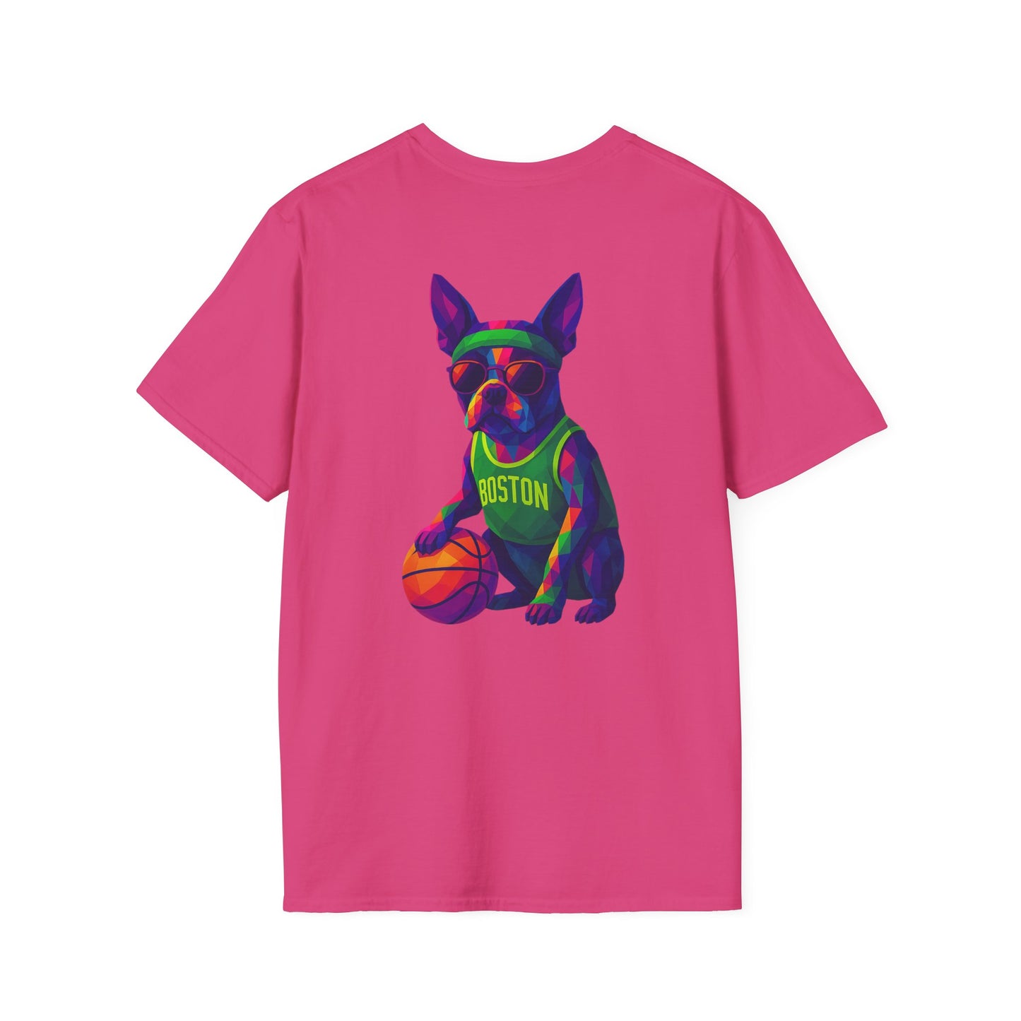 Boston Terrier Basketball Tee - Pocket & Large Back Print