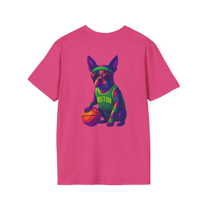 Boston Terrier Basketball Tee - Pocket & Large Back Print