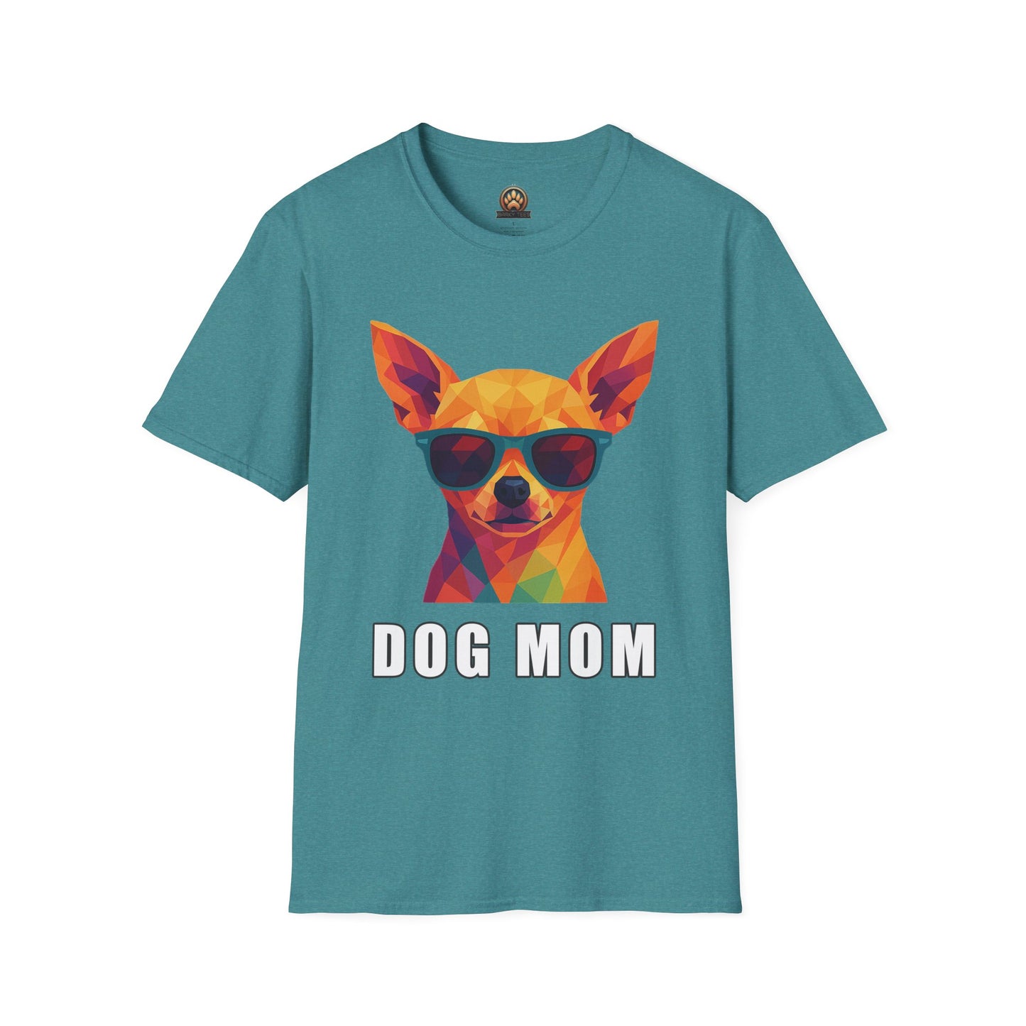 Dog Mom Tee – Polygon Chihuahua Edition - Large Front Print Only