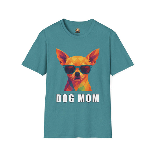 Dog Mom Tee – Polygon Chihuahua Edition - Large Front Print Only