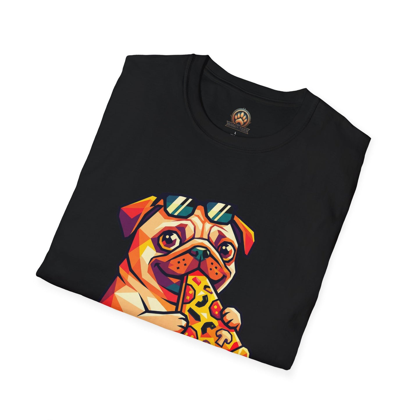 Pizza Pug Tee - Large Front Print