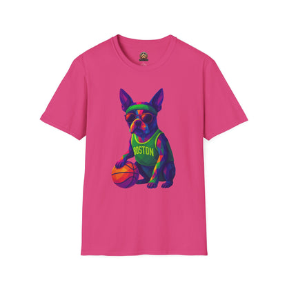 Boston Terrier Basketball Tee - Large Front Print