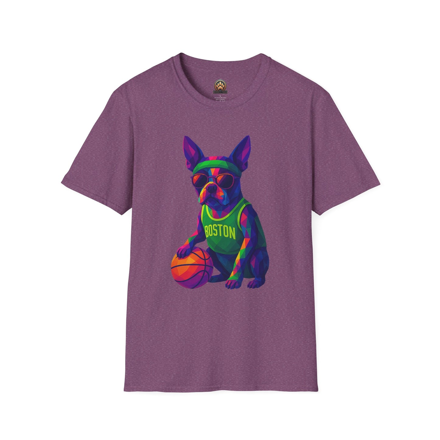 Boston Terrier Basketball Tee - Large Front Print