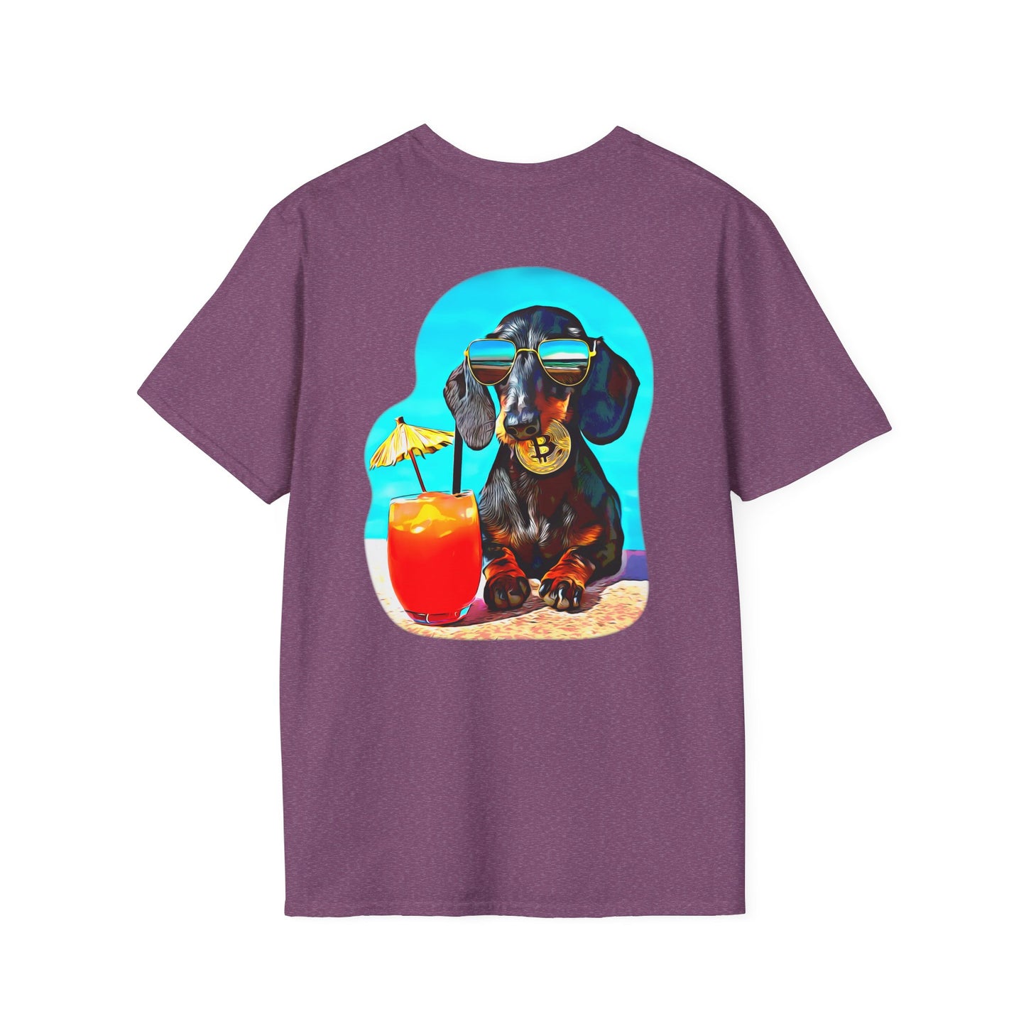 Bitcoin Dachshund Tee - Pocket & Large Back Print