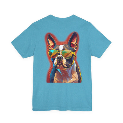 Shady Boston Terrier Tee - Pocket & Large Back Print