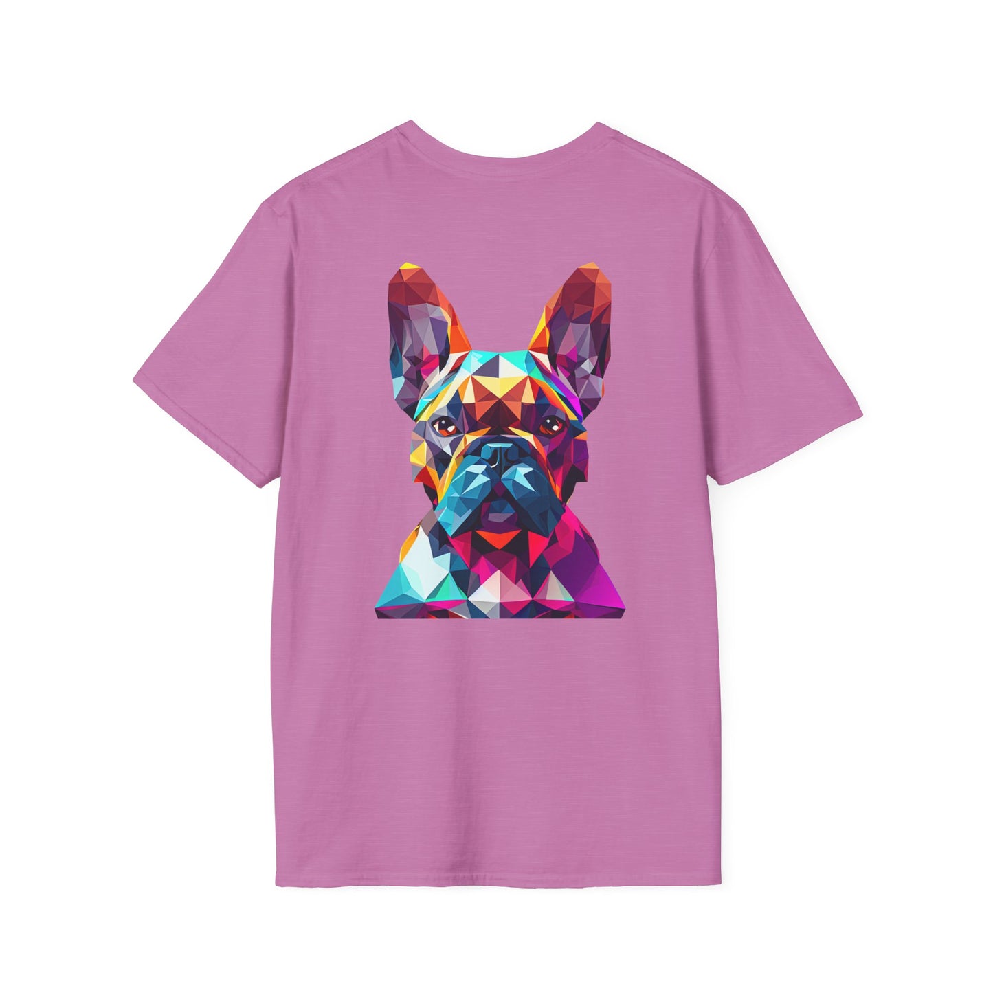 Polygon Style French Bull Dog T-Shirt - Pocket & Large Back Print