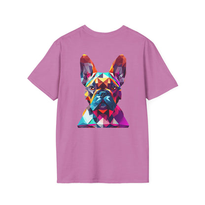 Polygon Style French Bull Dog T-Shirt - Pocket & Large Back Print