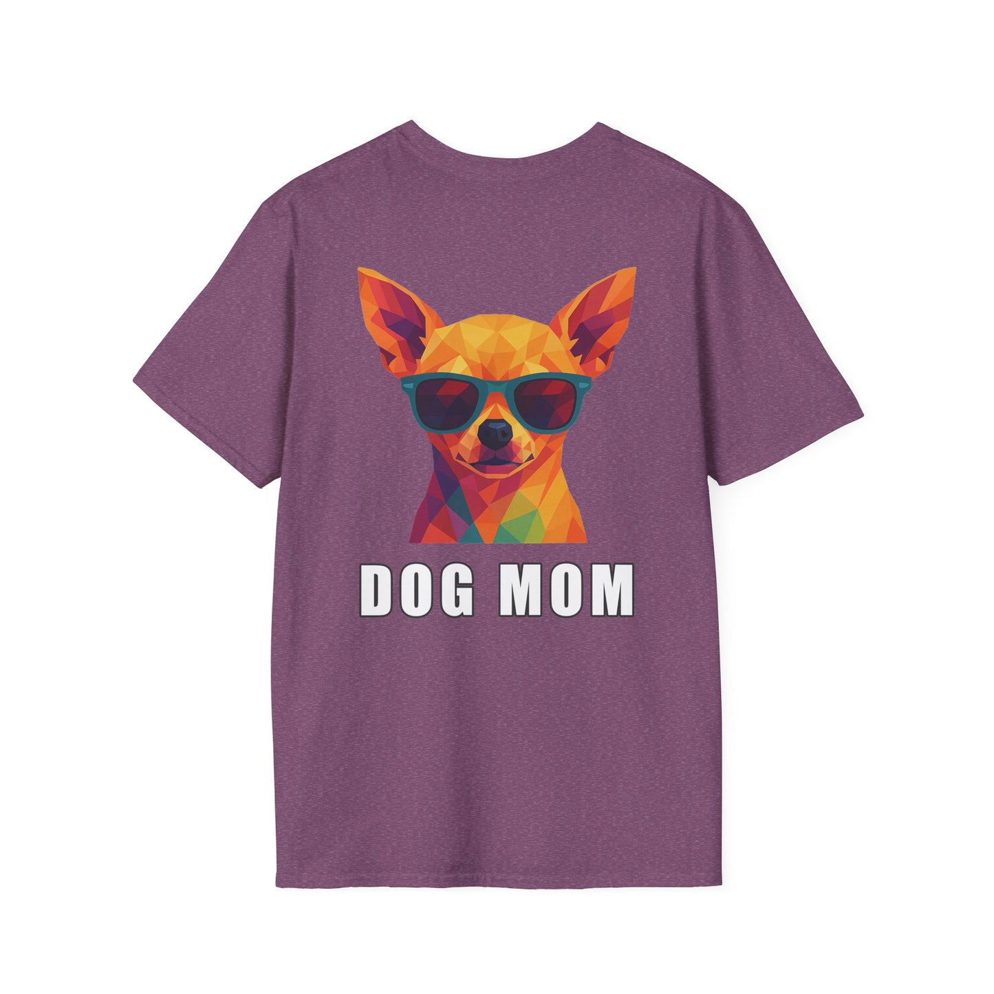Dog Mom Tee – Polygon Chihuahua Edition - Pocket Logo and Large Back Print
