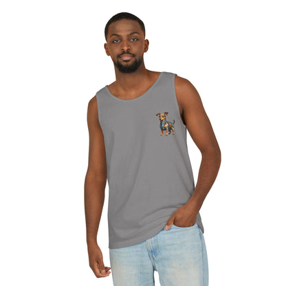 Polygon Style Pop Art Chiweenie Dog Tank Top - Front Pocket Print Only