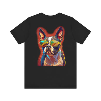 Shady Boston Terrier Tee - Pocket & Large Back Print
