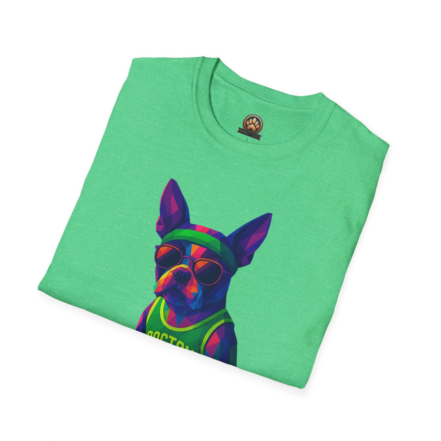 Boston Terrier Basketball Tee - Large Front Print
