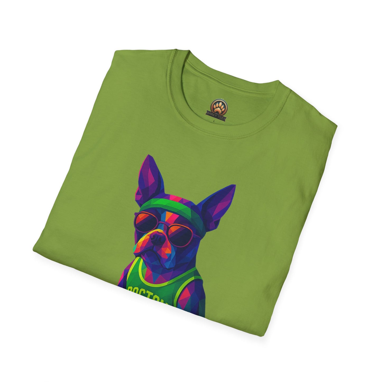 Boston Terrier Basketball Tee - Large Front Print