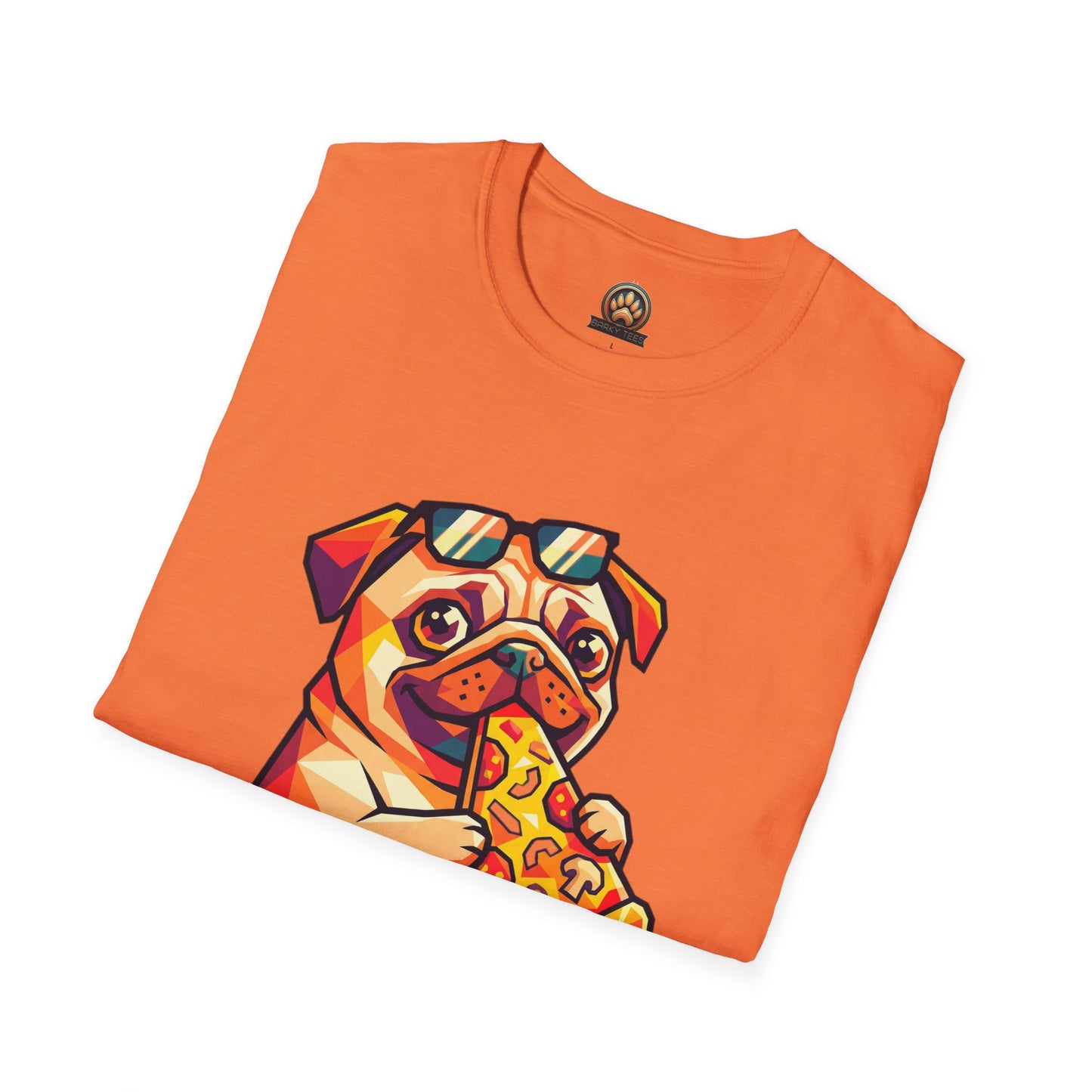 Pizza Pug Tee - Large Front Print