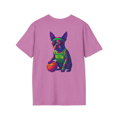 Boston Terrier Basketball Tee - Pocket & Large Back Print