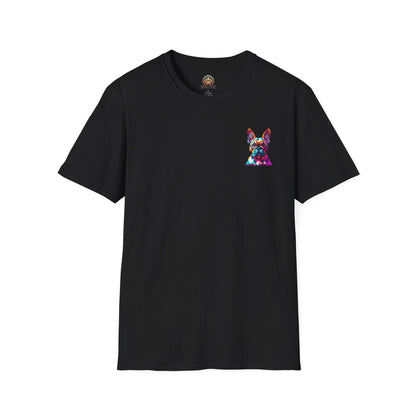 Polygon Style French Bull Dog T-Shirt - Pocket & Large Back Print