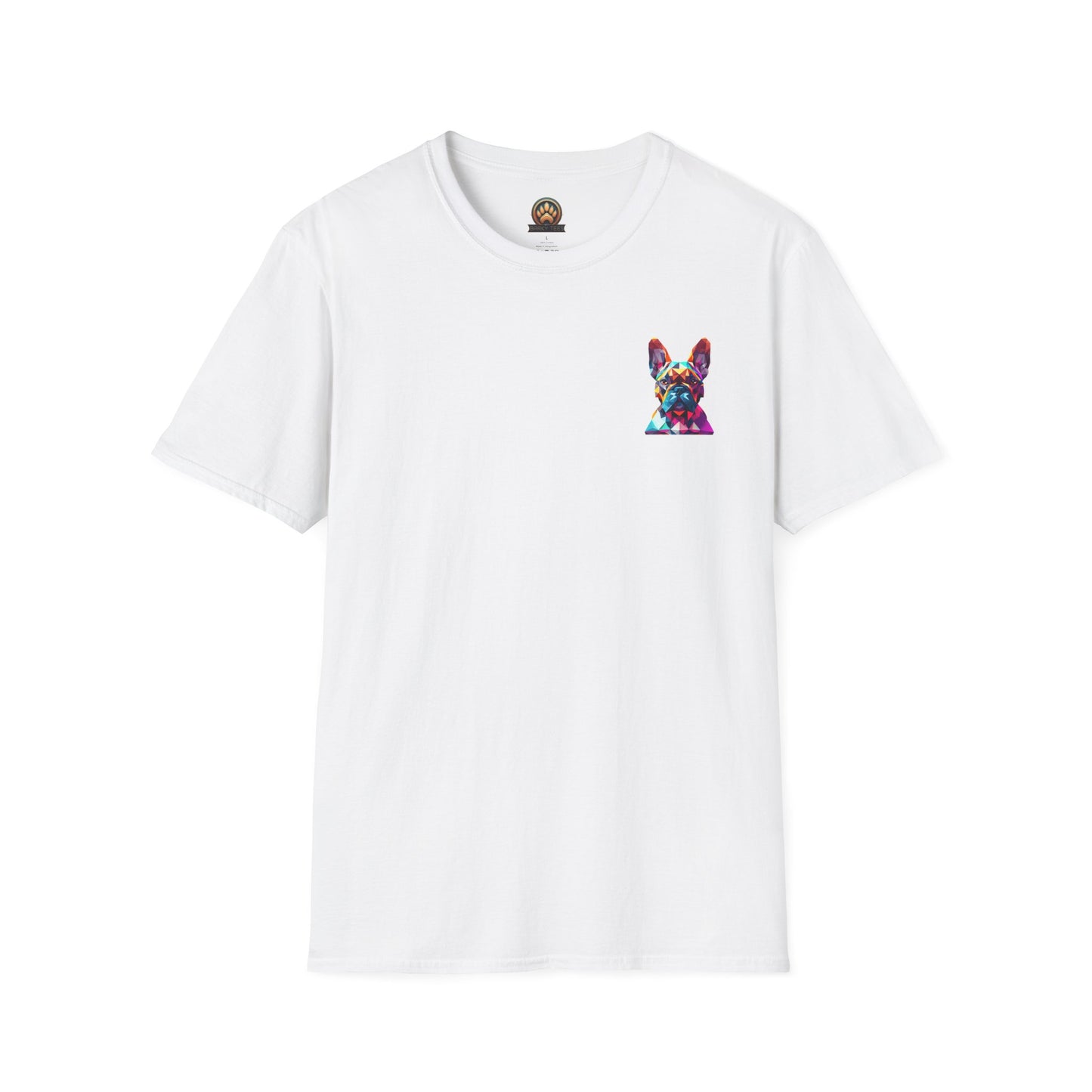 Polygon Style French Bull Dog T-Shirt - Pocket & Large Back Print