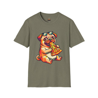 Pizza Pug Tee - Large Front Print