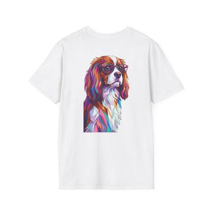 Portrait Cavalier King Charles Tee - Pocket & Large Back Print