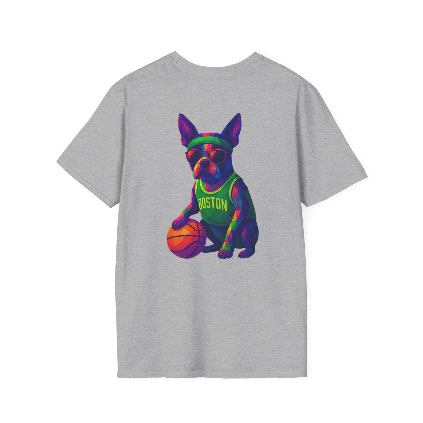 Boston Terrier Basketball Tee - Pocket & Large Back Print