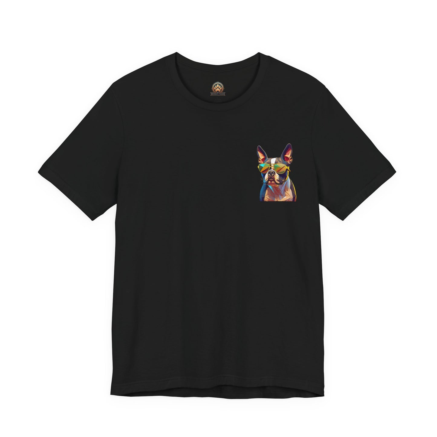 Shady Boston Terrier Tee - Pocket & Large Back Print