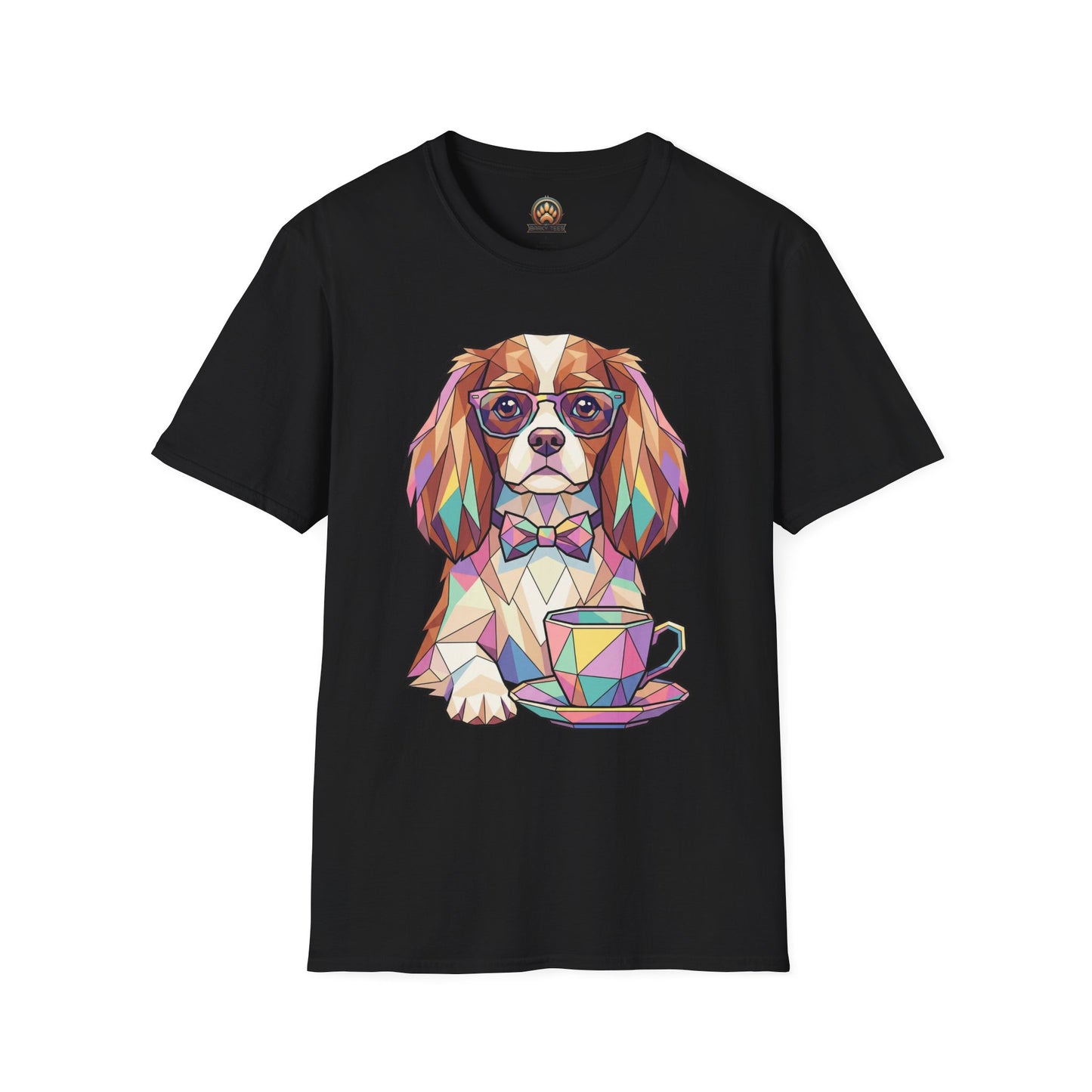 Tea Party Cavalier King Charles Tee - Large Front Print