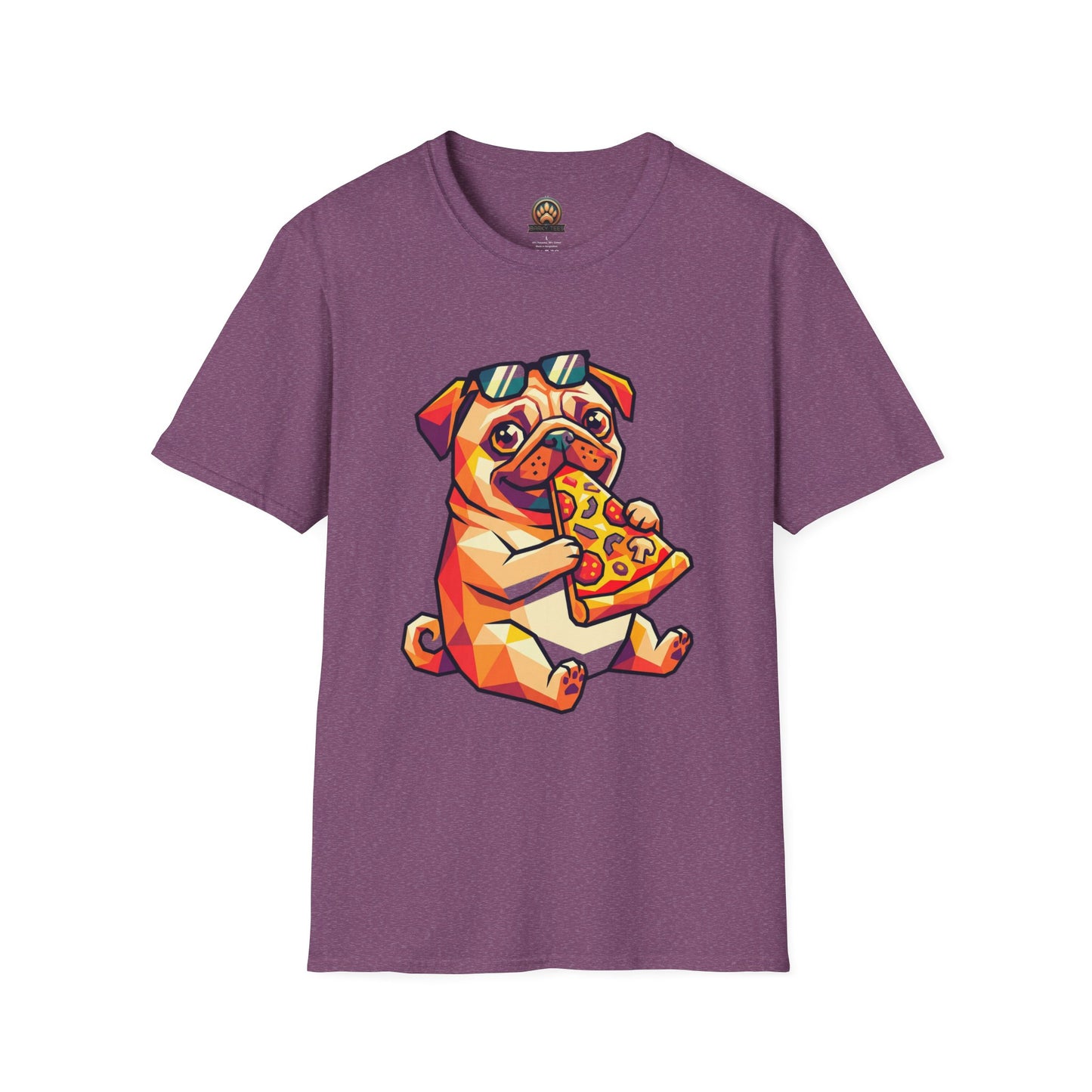Pizza Pug Tee - Large Front Print