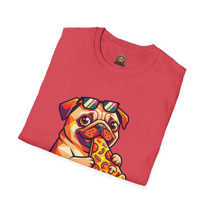 Pizza Pug Tee - Large Front Print