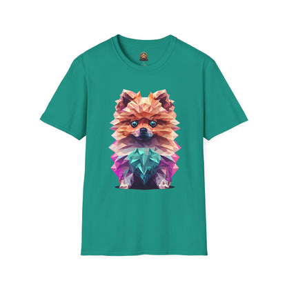 Polygon Pomeranian Tee - Large Front Print
