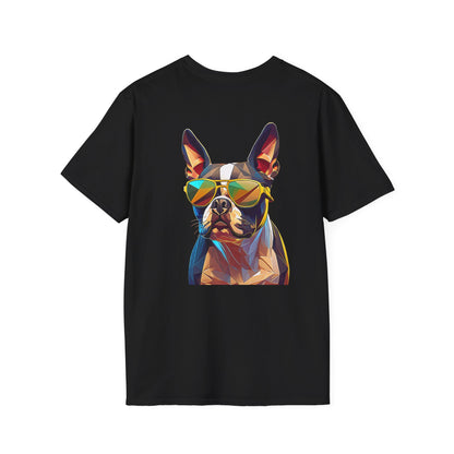 Sunny Boston Terrier Tee - Pocket & Large Back Print