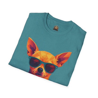 Dog Mom Tee – Polygon Chihuahua Edition - Large Front Print Only