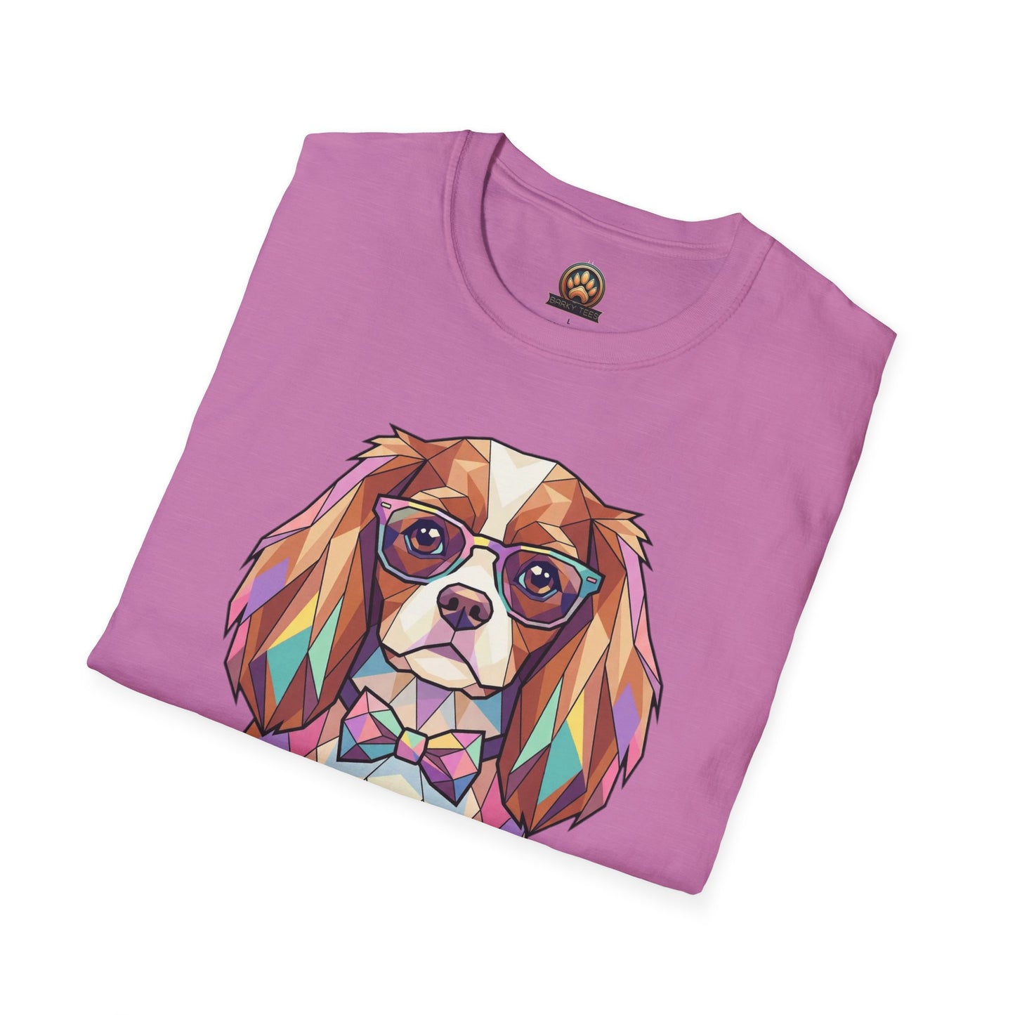 Tea Party Cavalier King Charles Tee - Large Front Print